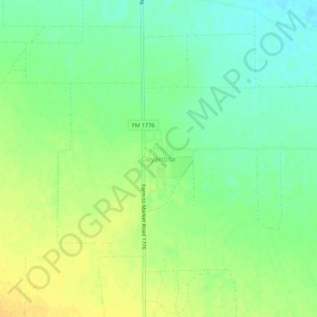 Mappa topografica Coyanosa, altitudine, rilievo