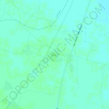 Mappa topografica Agiaon, altitudine, rilievo