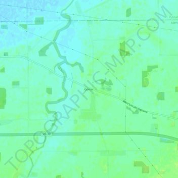 Mappa topografica Gomer, altitudine, rilievo