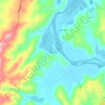 Mappa topografica La Plaza, altitudine, rilievo
