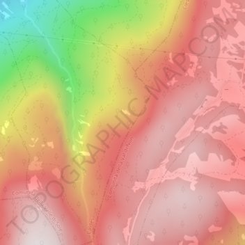 Mappa topografica Viote, altitudine, rilievo
