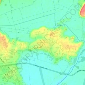 Mappa topografica Belkıs, altitudine, rilievo