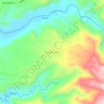 Mappa topografica Nagbinlod, altitudine, rilievo