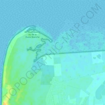 Mappa topografica Baie d'Authie, altitudine, rilievo