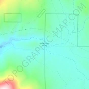 Mappa topografica Waunita Hot Springs, altitudine, rilievo