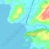 Mappa topografica Cartagena, altitudine, rilievo