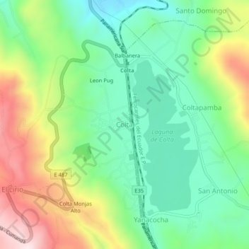 Mappa topografica Colta, altitudine, rilievo