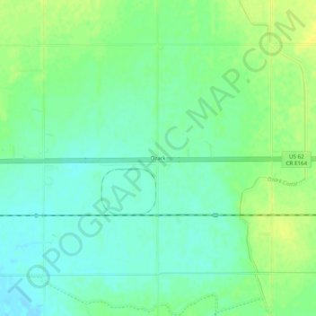 Mappa topografica Ozark, altitudine, rilievo