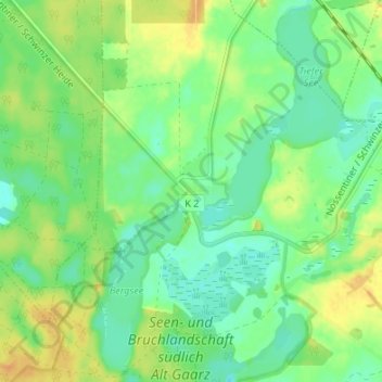 Mappa topografica Alt Gaarz, altitudine, rilievo