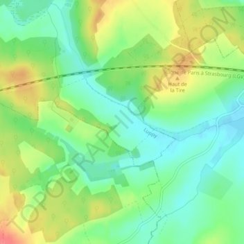 Mappa topografica Bois Goriot, altitudine, rilievo