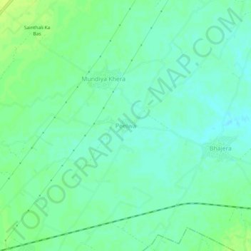 Mappa topografica Peelwa, altitudine, rilievo