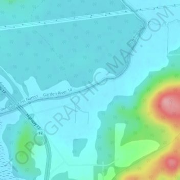 Mappa topografica Echo River, altitudine, rilievo