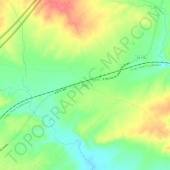 Mappa topografica Cisco, altitudine, rilievo