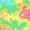 Mappa topografica Tournadous, altitudine, rilievo