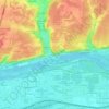 Mappa topografica Mont-Guerre, altitudine, rilievo