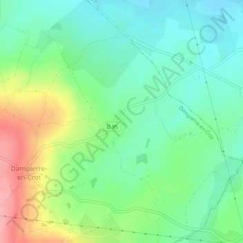 Mappa topografica Berthelot, altitudine, rilievo