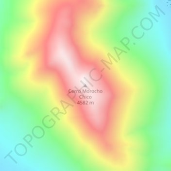 Mappa topografica Cerro Morocho Chico, altitudine, rilievo