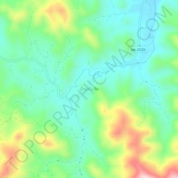 Mappa topografica Ban Thap Wang, altitudine, rilievo