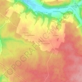 Mappa topografica Les Thiarris, altitudine, rilievo