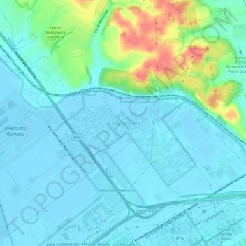 Mappa topografica Piana del Sole, altitudine, rilievo