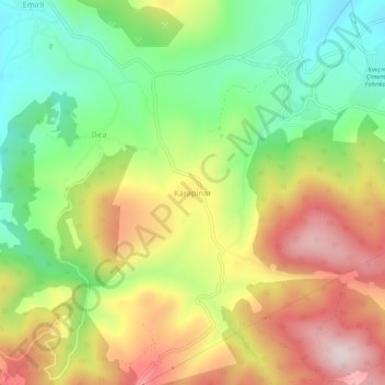 Mappa topografica Karapınar, altitudine, rilievo