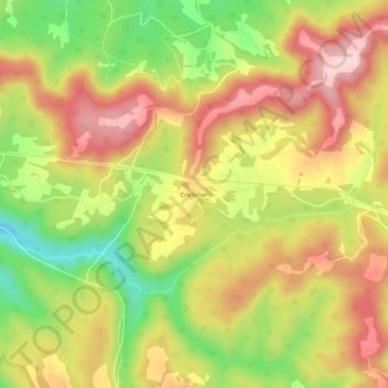 Mappa topografica Crickmer, altitudine, rilievo