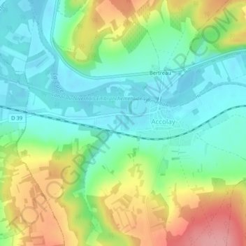 Mappa topografica Marin, altitudine, rilievo