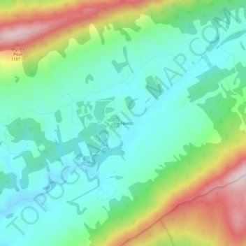Mappa topografica Joe Neets, altitudine, rilievo