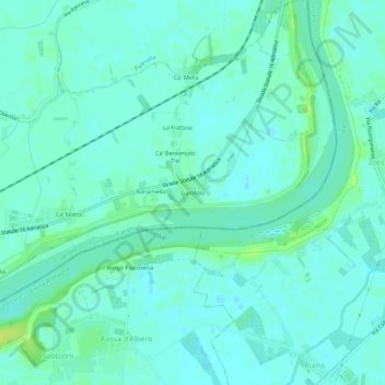 Mappa topografica Garofolo, altitudine, rilievo