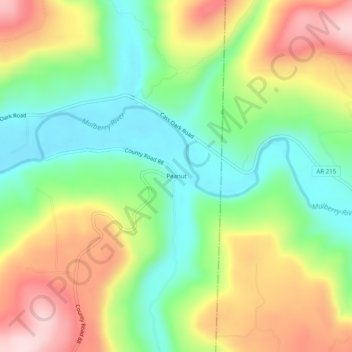 Mappa topografica Peanut, altitudine, rilievo