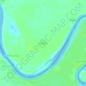 Mappa topografica Ambadie, altitudine, rilievo