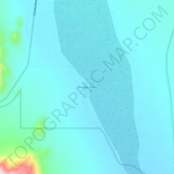 Mappa topografica Chicago Valley, altitudine, rilievo