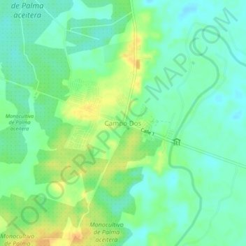 Mappa topografica Campo Dos, altitudine, rilievo