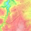 Mappa topografica Saint-Hervé, altitudine, rilievo