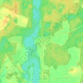 Mappa topografica Granzow, altitudine, rilievo