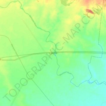 Mappa topografica Lormi, altitudine, rilievo