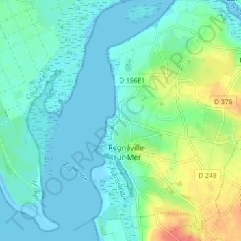 Mappa topografica Le Hable, altitudine, rilievo