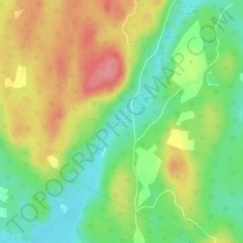 Mappa topografica Ducks Nest, altitudine, rilievo