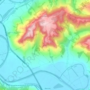 Mappa topografica San Vito, altitudine, rilievo