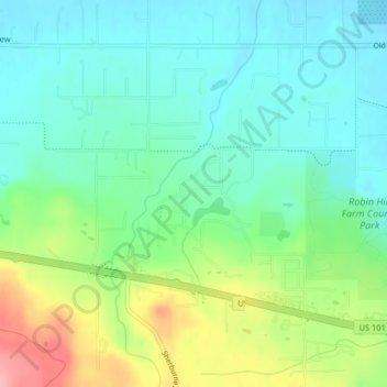 Mappa topografica Solmar Lake Dam, altitudine, rilievo