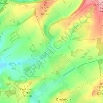 Mappa topografica Morestead, altitudine, rilievo