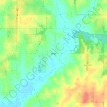 Mappa topografica Hoge, altitudine, rilievo