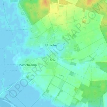 Mappa topografica Brink, altitudine, rilievo