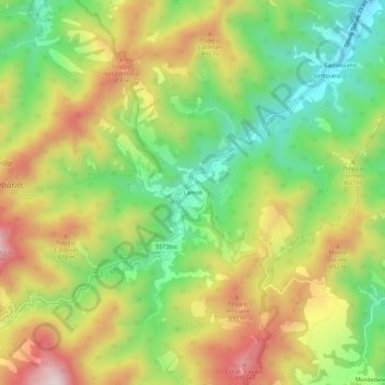 Mappa topografica Lamoli, altitudine, rilievo