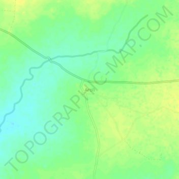 Mappa topografica Aroli, altitudine, rilievo