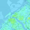 Mappa topografica ديرة, altitudine, rilievo