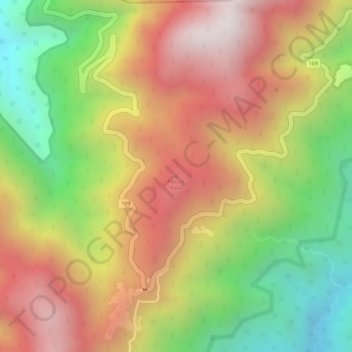 Mappa topografica Mount Polis, altitudine, rilievo