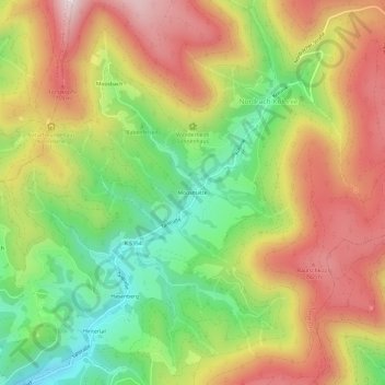 Mappa topografica Moosmatte, altitudine, rilievo