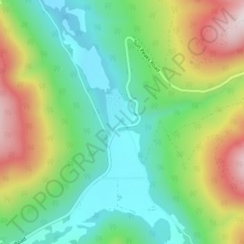 Mappa topografica Whitecroft, altitudine, rilievo