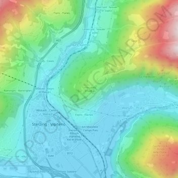 Mappa topografica Schmuders - Smudres, altitudine, rilievo
